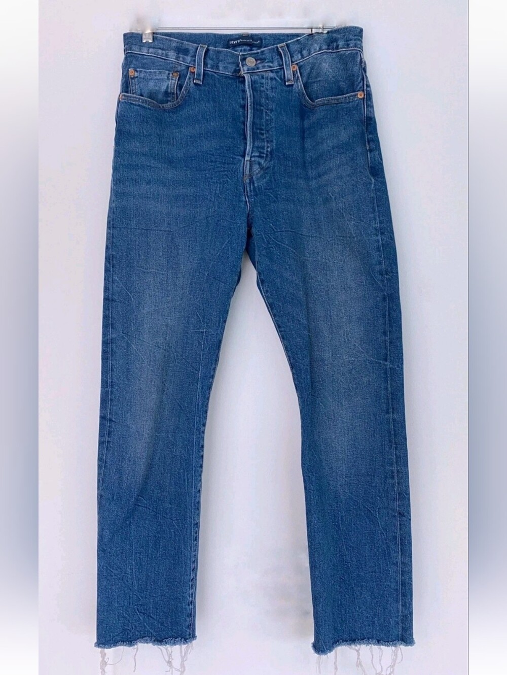 Levi's Women's Button-Fly Medium Blue Straight-Leg Jeans 28x29